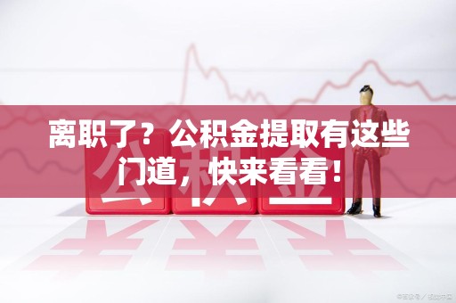 六安离职了？公积金提取有这些门道，快来看看！