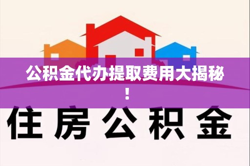 六安公积金代办提取费用大揭秘！