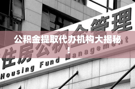六安公积金提取代办机构大揭秘！